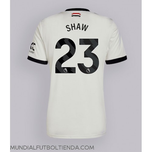 Camiseta Manchester United Luke Shaw #23 Tercera Equipación Replica 2024-25 mangas cortas